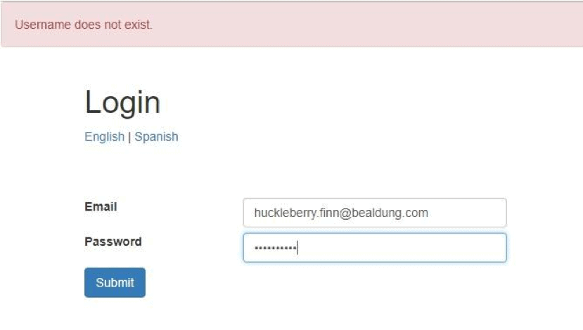 Имя пользователя 4. Логин на английском. Does not exist. Exist перевод. The user does not exist