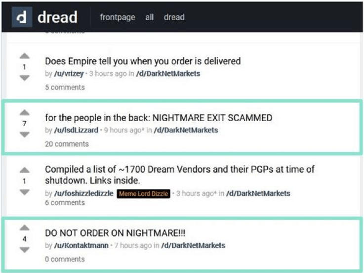 Darknet Markets Dread
