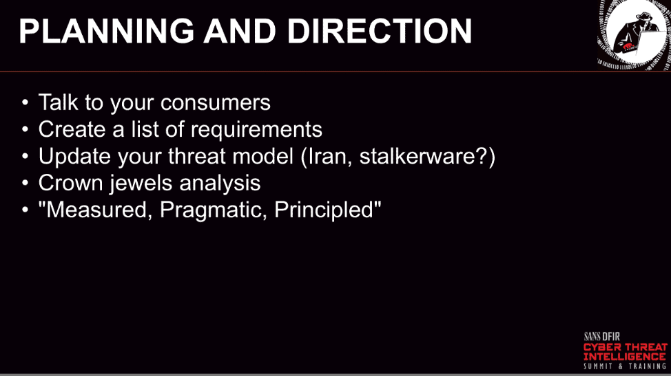 threat intel planning and direction