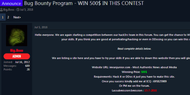 Competitions on English-language cybercriminal forums: A stagnant competition model?