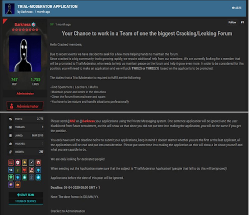 CrackedTO forum administrator’s post calling for new trials moderators