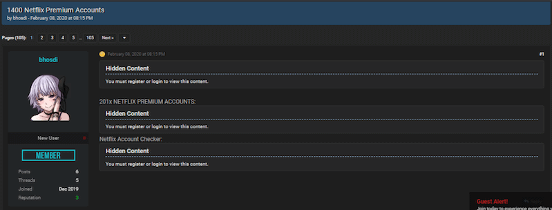 Streaming-Account-Zugangsdaten