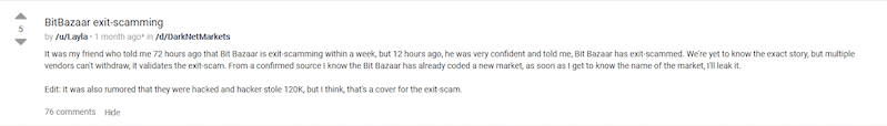 BitBazaar Exit