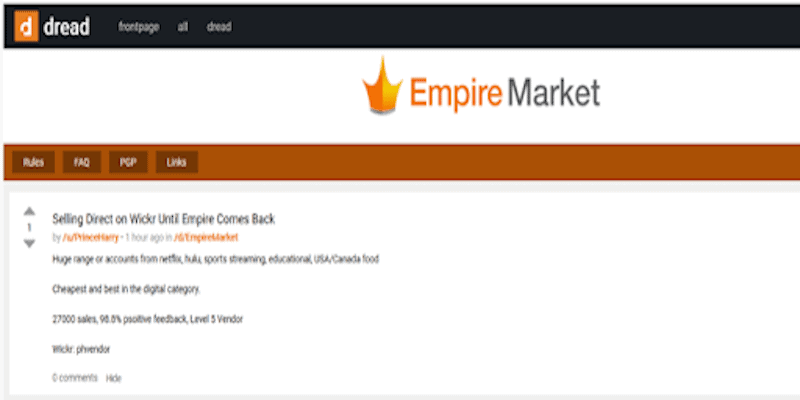 Darknet Market Empire