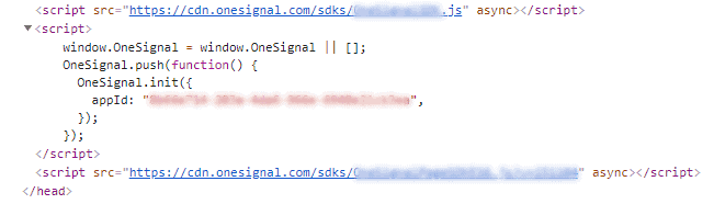 Source code of phishing page