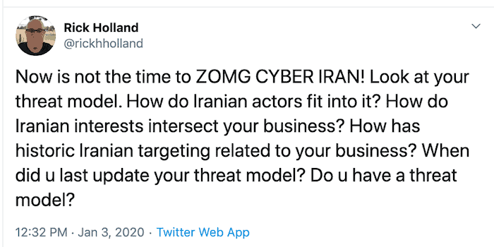 Rick Holland Tweet
