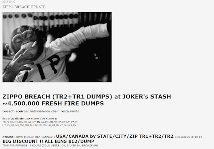 New stock on the Joker’s Stash website